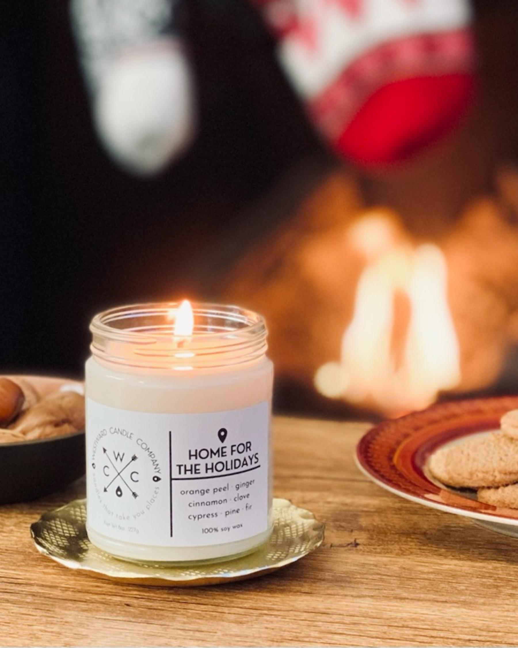 Home for the Holidays Soy Candle - Westward Candle Company 