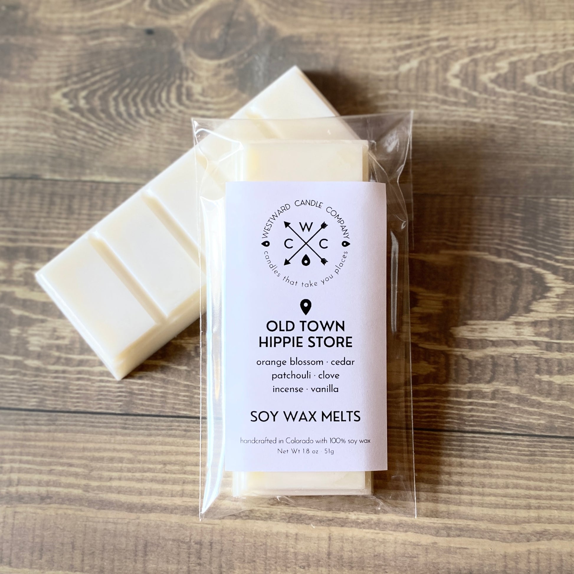Old Town Hippie Store Wax Melts - Westward Candle Company 